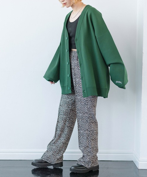 PBLIM（ページボーイリム）の「PAGEBOYLIM/イージーストレートパンツ（スラックス・レディース・パープル/オレンジ/レオパード・FREE）」の16枚目の写真