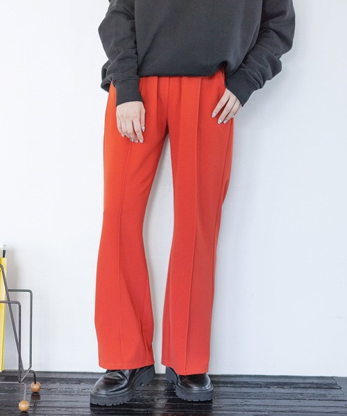 PBLIM（ページボーイリム）の「PAGEBOYLIM/イージーストレートパンツ（スラックス・レディース・パープル/オレンジ/レオパード・FREE）」の22枚目の写真