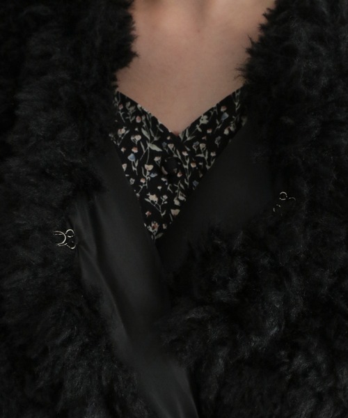 mysty woman(ミスティウーマン)の「エコファーベスト 123272(その他アウター・レディース・アイボリー/ブラック/モカ/ベージュ系その他・FREE)」の9枚目の写真