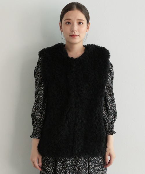 mysty woman(ミスティウーマン)の「エコファーベスト 123272(その他アウター・レディース・アイボリー/ブラック/モカ/ベージュ系その他・FREE)」の13枚目の写真