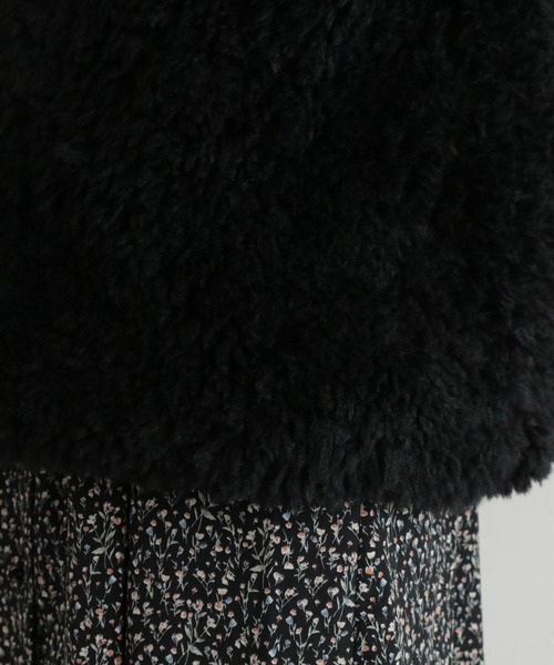 mysty woman(ミスティウーマン)の「エコファーベスト 123272(その他アウター・レディース・アイボリー/ブラック/モカ/ベージュ系その他・FREE)」の19枚目の写真