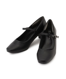 ストラップパンプス【リクルート】ブラック