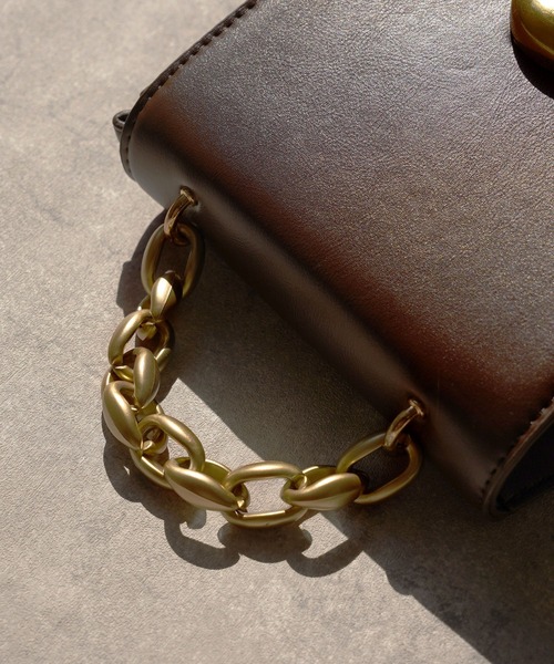 IAMUSE（アイアミューズ）の「ゴールドチェーンミニバッグ S0761【IAMUSE】（ハンドバッグ・レディース・ブラック/ブラウン・FREE）」の12枚目の写真
