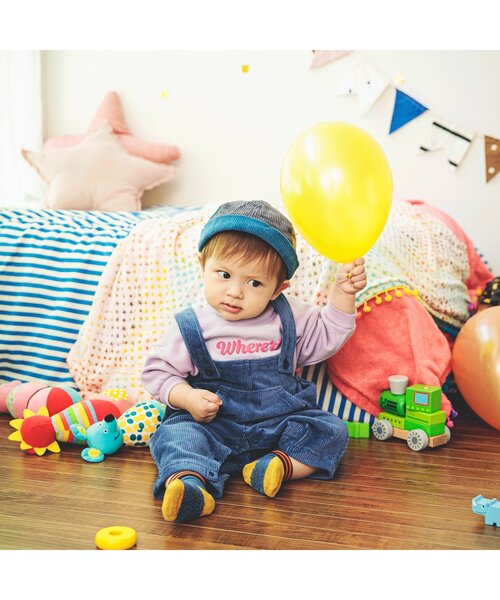 BREEZE（ブリーズ）の「ベビーカラーサロペット（その他ベビーウェア・キッズ・イエロー/チャコール/パープル/ブラウン/ブルー・80/70）」の9枚目の写真