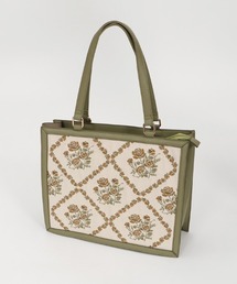 ローズ刺繍レトロトートバッグ