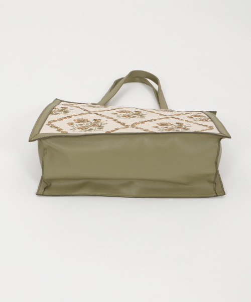 axes femme POETIQUE（アクシーズファムポエティック）の「ローズ刺繍レトロトートバッグ（トートバッグ・レディース・ワイン/グリーン・FREE）」の21枚目の写真