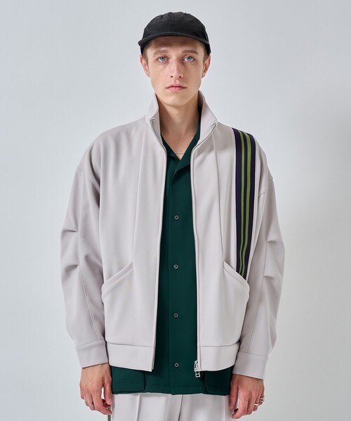 CITY TOKYO（シティトウキョウ）の「【洗える】TOKYOパーフェクショントラックジャケット（ブルゾン・メンズ・ホワイト/ネイビー/パープル/ライトグレー/ブラウン・1/2）」の3枚目の写真