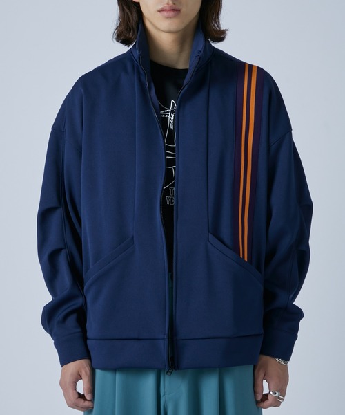 CITY TOKYO（シティトウキョウ）の「【洗える】TOKYOパーフェクショントラックジャケット（ブルゾン・メンズ・ホワイト/ネイビー/パープル/ライトグレー/ブラウン・1/2）」の18枚目の写真