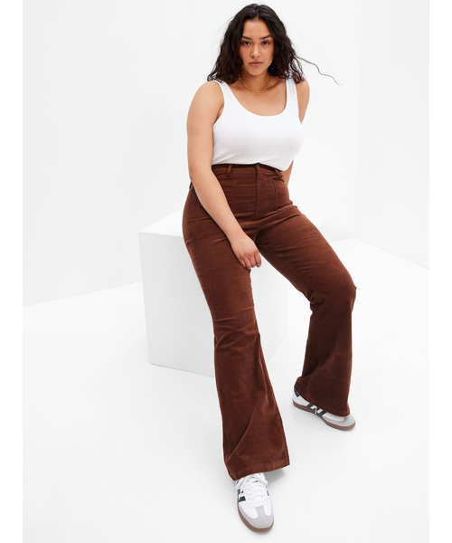 GAP(ギャップ)の「ウォッシュウェル ハイライズ コーデュロイ '70Sフレアデニム(デニムパンツ・レディース・ホワイト系その他/カーキ/ブラウン・25/26/27/28/29/30/23/24)」の13枚目の写真