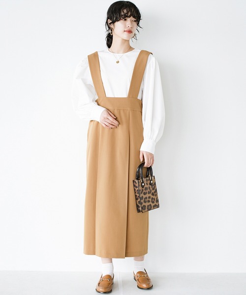 haco!（ハコ）の「手抜きとバレずに一年中ずっときれいでいられる！こっそり楽したい大人のためのジャンパースカート by que made me（ジャンパースカート・レディース・ブラック/キャメル・SMALL/MEDIUM/LARGE/X-LARGE）」の21枚目の写真