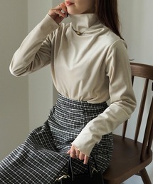 Riberry | カットベロアハイネックメロートップス(Tシャツ/カットソー)