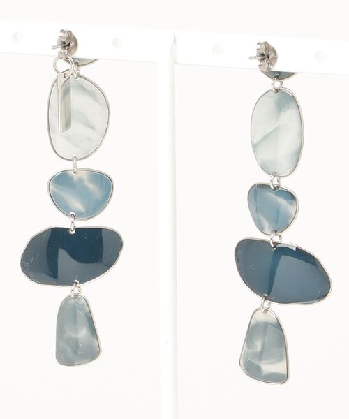 The Rule（ザルール）の「The Rule ザルール : Mellow pieced earring: メロウ ロングピアス（ピアス（両耳用）・レディース・オレンジ/ネイビー/アイボリー・FREE）」の12枚目の写真