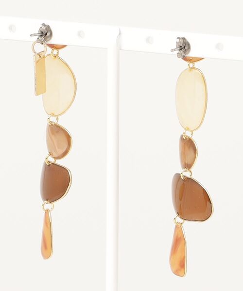 The Rule（ザルール）の「The Rule ザルール : Mellow pieced earring: メロウ ロングピアス（ピアス（両耳用）・レディース・オレンジ/ネイビー/アイボリー・FREE）」の13枚目の写真