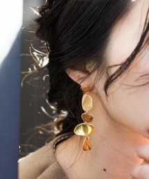 The Rule ザルール : Mellow pieced earring: メロウ ロングピアス
