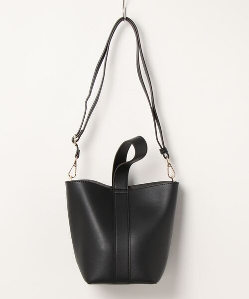 HONEYSUCKLE ROSE（ハニーサックルローズ）の「【HONEYSUCKLE ROSE】フェイクレザーワンハンドルバッグ（ハンドバッグ・レディース・ブラック/ベージュ・ONE SIZE）」の10枚目の写真