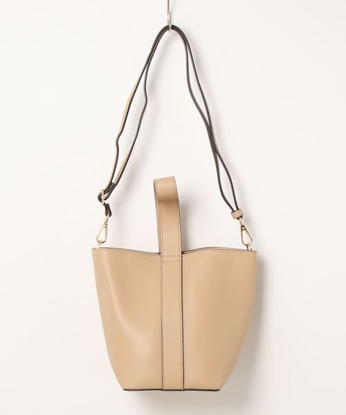 HONEYSUCKLE ROSE（ハニーサックルローズ）の「【HONEYSUCKLE ROSE】フェイクレザーワンハンドルバッグ（ハンドバッグ・レディース・ブラック/ベージュ・ONE SIZE）」の11枚目の写真