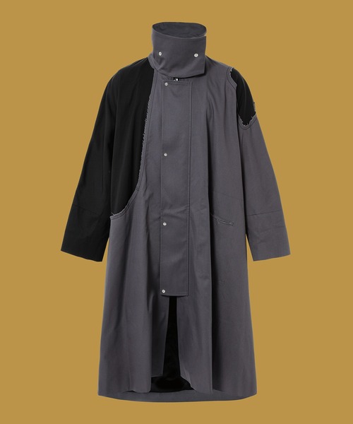 Omar Afridi（オマールアフリディ）の「POSTIN DRAWN COAT（ステンカラーコート・メンズ・グレー系その他・46/48）」の3枚目の写真