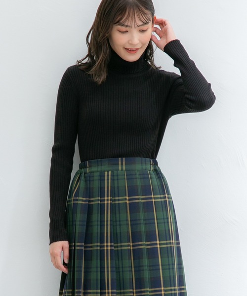 Honeys（ハニーズ）の「あったかリブ編タートル（ニット/セーター・レディース・ピンク/ブラウン/ブラック/ベージュ/アイボリー/パープル/レッド/グリーン/ターコイズブルー・LL/S/M/L）」の16枚目の写真