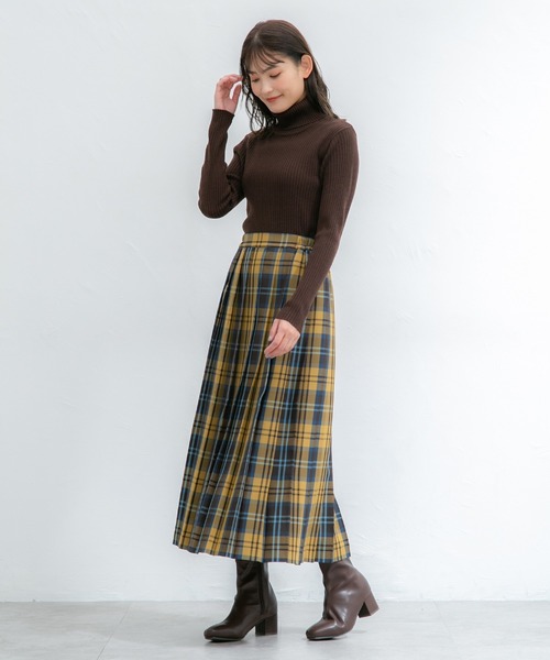 Honeys（ハニーズ）の「あったかリブ編タートル（ニット/セーター・レディース・ピンク/ブラウン/ブラック/ベージュ/アイボリー/パープル/レッド/グリーン/ターコイズブルー・LL/S/M/L）」の20枚目の写真