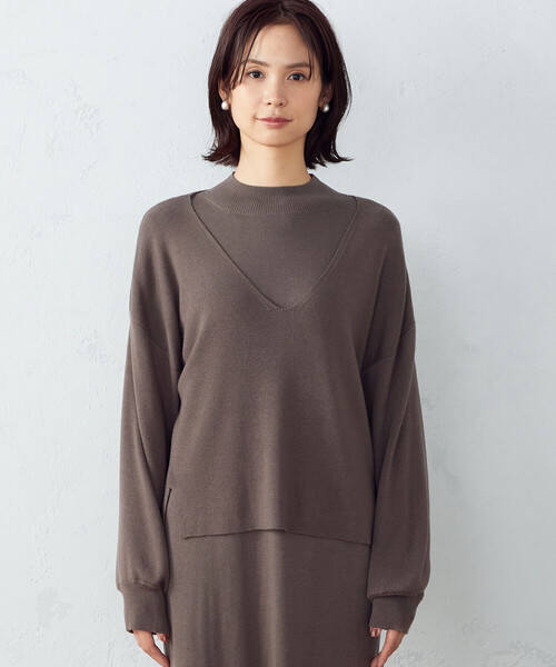 【セットアップ対応】Ｖネックニット