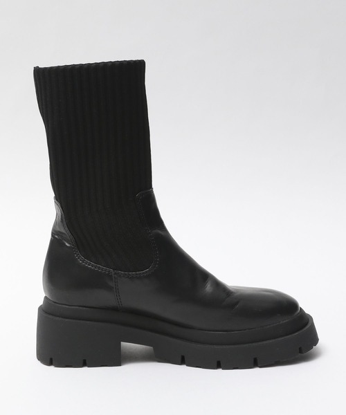 PAGEBOY(ページボーイ)の「ニットソックスブーツ(ブーツ・レディース・ブラック/オフホワイト・M/L)」の6枚目の写真