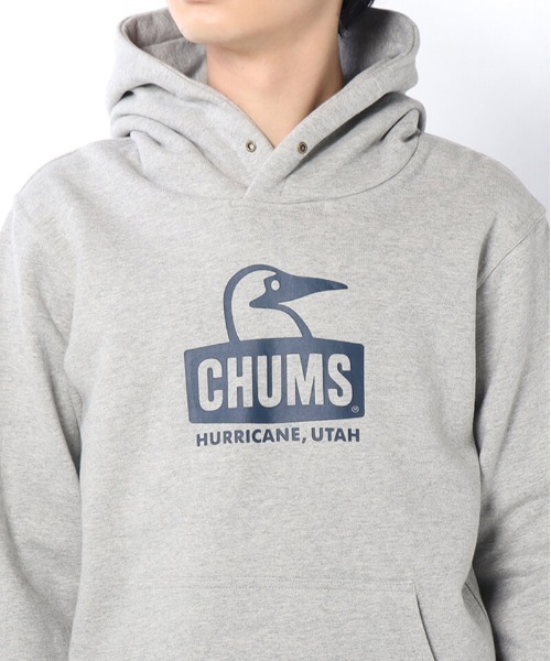 CHUMS（チャムス）の「CHUMS/チャムス オーバーサイズ ブービーパーカー/裏起毛 ワンポイント プリントロゴフーディ/プルオーバーパーカー/Booby Face Pullover Parka CH00-1303（パーカー・メンズ・グレー/ブラック/グリーン/レッド/ホワイト・XL/L/M）」の12枚目の写真