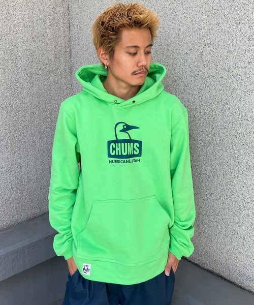 CHUMS（チャムス）の「CHUMS/チャムス オーバーサイズ ブービーパーカー/裏起毛 ワンポイント プリントロゴフーディ/プルオーバーパーカー/Booby Face Pullover Parka CH00-1303（パーカー・メンズ・グレー/ブラック/グリーン/レッド/ホワイト・XL/L/M）」の20枚目の写真