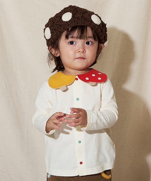 baby cheer（ベイビーチアー）の「キノコ衿ブラウス（シャツ/ブラウス・キッズ・キナリ・110cm/80ｃｍ/120cm/100cm/90cm）」の7枚目の写真