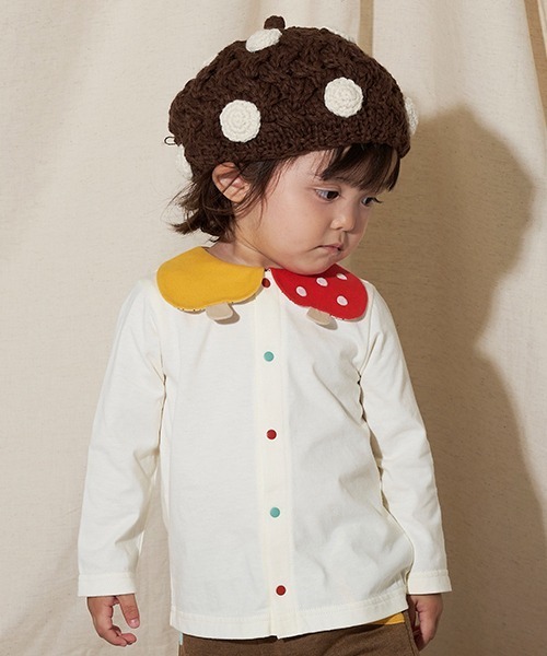 baby cheer（ベイビーチアー）の「キノコ衿ブラウス（シャツ/ブラウス・キッズ・キナリ・110cm/80ｃｍ/120cm/100cm/90cm）」の8枚目の写真