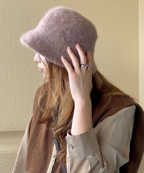 polcadot（ポルカドット）の「ライク アンゴラ ベルハット（ハット・レディース・ブラック/グレー/ベージュ/ホワイト・FREE）」の17枚目の写真