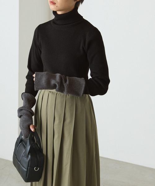 forksy.(フォルクシー)の「【forksy.】フィンガーフォールリブタートルニットプルオーバー(ニット/セーター・レディース・グレー/アイボリー/ブラック/ベージュ・FREE)」の12枚目の写真