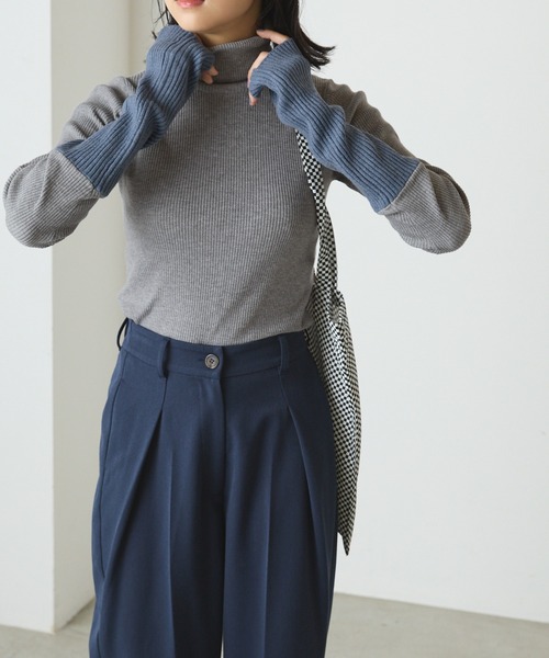 forksy.(フォルクシー)の「【forksy.】フィンガーフォールリブタートルニットプルオーバー(ニット/セーター・レディース・グレー/アイボリー/ブラック/ベージュ・FREE)」の19枚目の写真