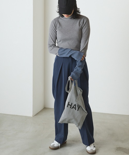 forksy.(フォルクシー)の「【forksy.】フィンガーフォールリブタートルニットプルオーバー(ニット/セーター・レディース・グレー/アイボリー/ブラック/ベージュ・FREE)」の13枚目の写真