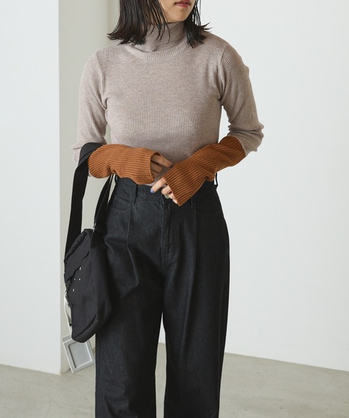 forksy.(フォルクシー)の「【forksy.】フィンガーフォールリブタートルニットプルオーバー(ニット/セーター・レディース・グレー/アイボリー/ブラック/ベージュ・FREE)」の20枚目の写真