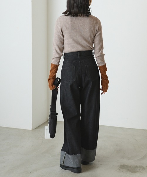 forksy.(フォルクシー)の「【forksy.】フィンガーフォールリブタートルニットプルオーバー(ニット/セーター・レディース・グレー/アイボリー/ブラック/ベージュ・FREE)」の21枚目の写真