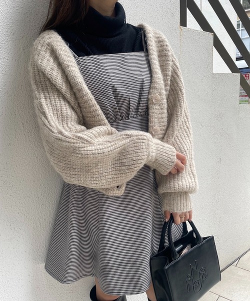 one after another NICE CLAUP（ワンアフターアナザーナイスクラップ）の「ビンテージガーリーなミニキャミワンピース（ワンピース・レディース・アイボリー/ブラック/ブラック系その他・FREE）」の20枚目の写真