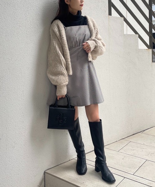 one after another NICE CLAUP（ワンアフターアナザーナイスクラップ）の「ビンテージガーリーなミニキャミワンピース（ワンピース・レディース・アイボリー/ブラック/ブラック系その他・FREE）」の19枚目の写真