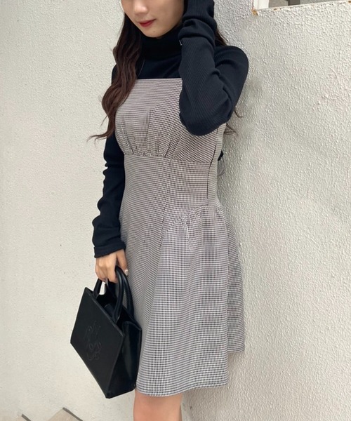 one after another NICE CLAUP（ワンアフターアナザーナイスクラップ）の「ビンテージガーリーなミニキャミワンピース（ワンピース・レディース・アイボリー/ブラック/ブラック系その他・FREE）」の16枚目の写真