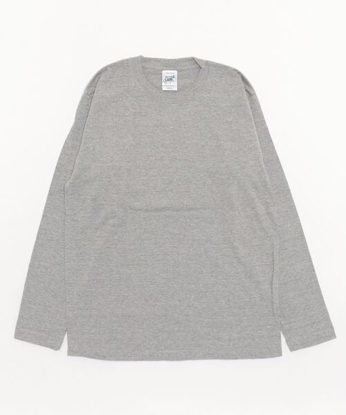CROSS & STITCH（クロスステッチ）の「CROSS&STITCH / オープンエンド マックスウェイトロングスリーブTシャツ（リブ無し） / OE1210（Tシャツ/カットソー・メンズ・ホワイト/ネイビー/グレー/ブラック・X-LARGE/MEDIUM/LARGE/SMALL）」の3枚目の写真