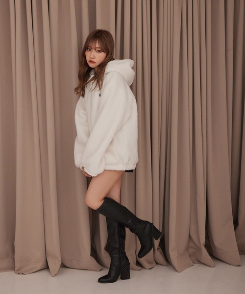 ANDGEEBEE（アンジービー）の「UNISEXボアジップパーカー（その他アウター・レディース・ブラウン/アイボリー・X-LARGE）」の18枚目の写真