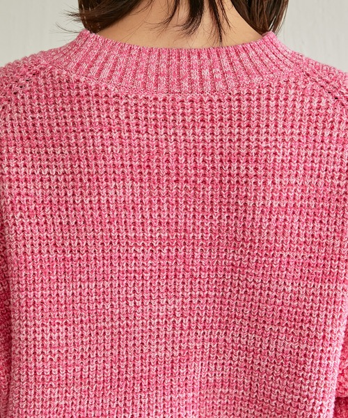 COLLAGE GALLARDAGALANTE（コラージュガリャルダガランテ）の「メランジニット（ニット/セーター・レディース・ライム/ピンク・FREE）」の22枚目の写真