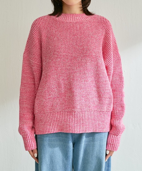 COLLAGE GALLARDAGALANTE（コラージュガリャルダガランテ）の「メランジニット（ニット/セーター・レディース・ライム/ピンク・FREE）」の19枚目の写真