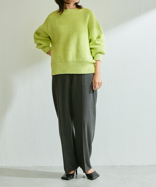 COLLAGE GALLARDAGALANTE（コラージュガリャルダガランテ）の「メランジニット（ニット/セーター・レディース・ライム/ピンク・FREE）」の3枚目の写真