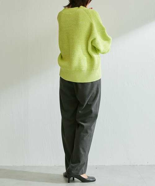 COLLAGE GALLARDAGALANTE（コラージュガリャルダガランテ）の「メランジニット（ニット/セーター・レディース・ライム/ピンク・FREE）」の7枚目の写真