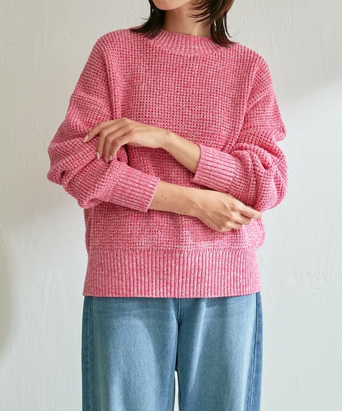 COLLAGE GALLARDAGALANTE（コラージュガリャルダガランテ）の「メランジニット（ニット/セーター・レディース・ライム/ピンク・FREE）」の10枚目の写真