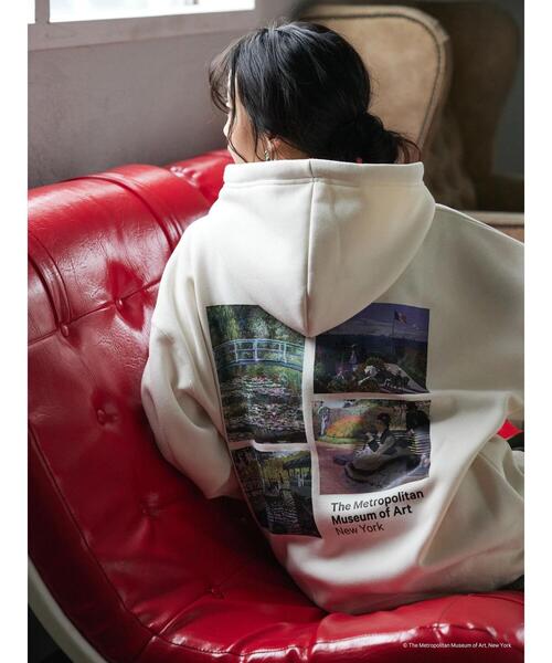 CRAFT STANDARD BOUTIQUE(クラフトスタンダードブティック)の「THE MET モネMonet スウェットパーカー *(パーカー・メンズ・杢グレー/ブラック/アイボリー・LL/L/M)」の10枚目の写真