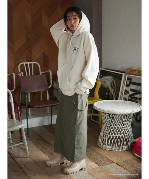 CRAFT STANDARD BOUTIQUE(クラフトスタンダードブティック)の「THE MET モネMonet スウェットパーカー *(パーカー・メンズ・杢グレー/ブラック/アイボリー・LL/L/M)」の11枚目の写真