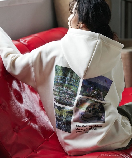 CRAFT STANDARD BOUTIQUE(クラフトスタンダードブティック)の「THE MET モネMonet スウェットパーカー *(パーカー・メンズ・杢グレー/ブラック/アイボリー・LL/L/M)」の2枚目の写真