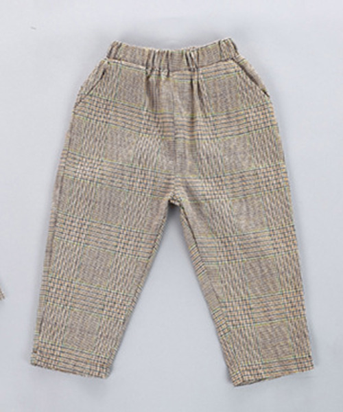 DAY CLOSET（デイ クローゼット）の「【セットアップ キッズスーツ】 チェック柄シングルジャケット+パンツ 上下2点セット（セットアップ・キッズ・ベージュ・140cm/120cm/130cm/100cm/90cm/110cm）」の16枚目の写真