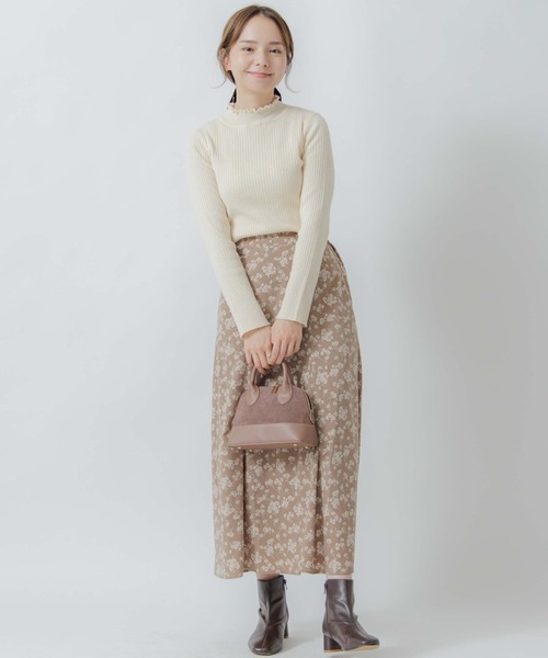 flower(フラワー)の「フローラルブーケスカート(スカート・レディース・ブラウン/ベージュ・FREE)」の19枚目の写真